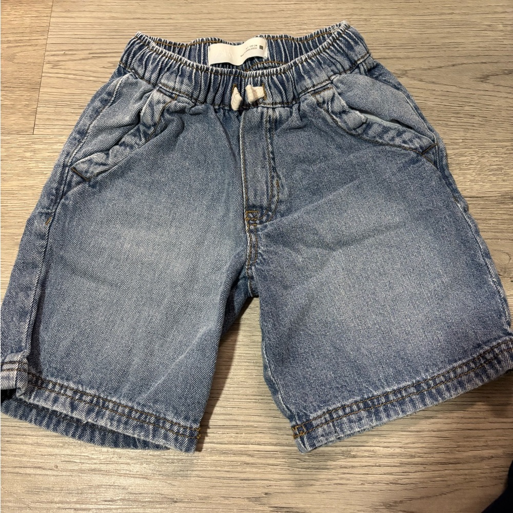 Zara Kids Blue Denim Shorts Size 6-7